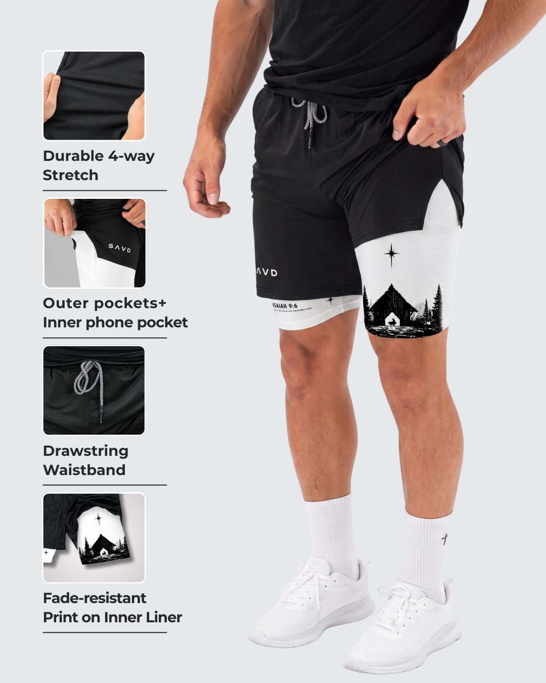 Isaiah 9:6 'The Bethlehem Star' Men's Performance Shorts