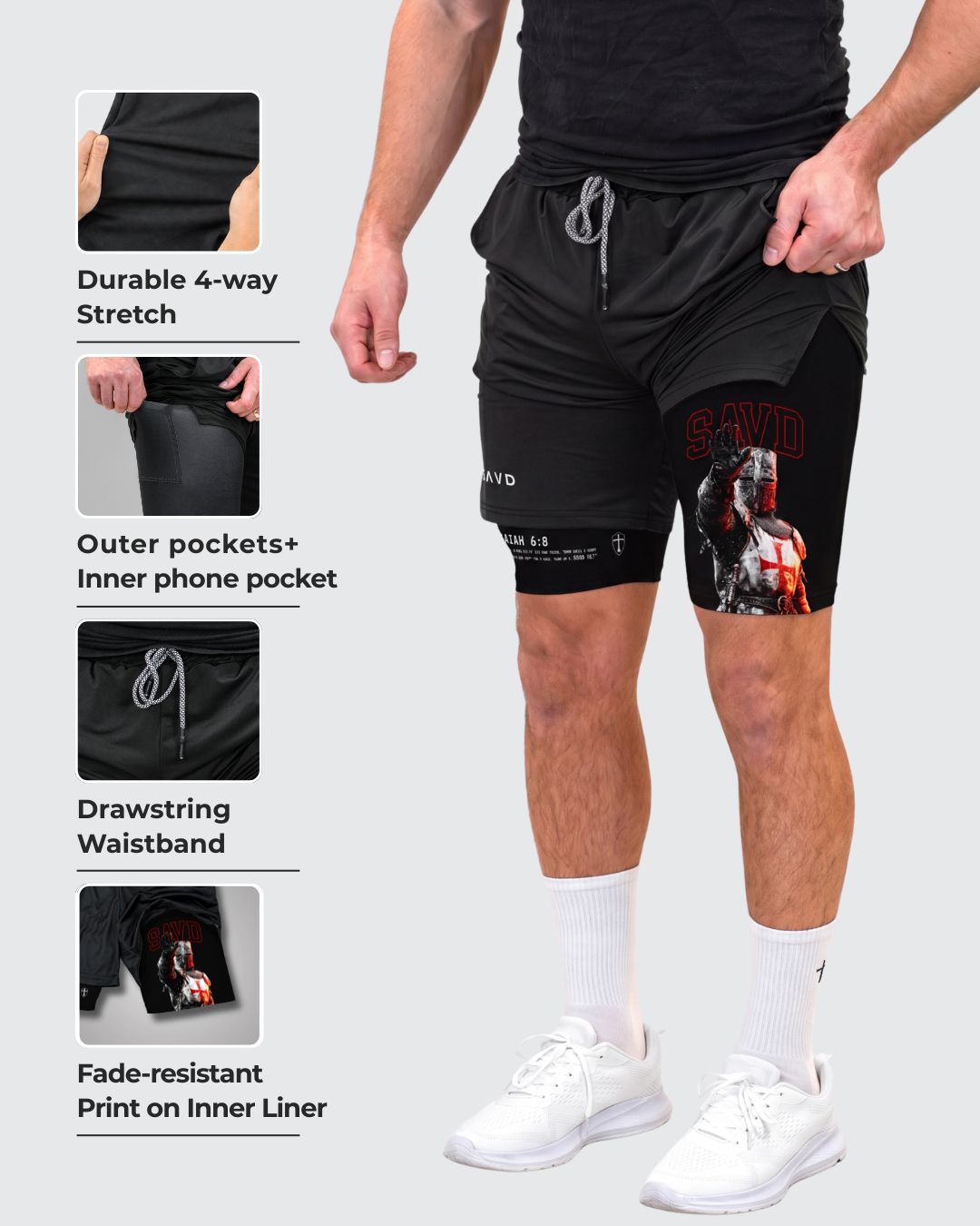 Isaiah 6:8 'Courage' Men’s Performance Shorts