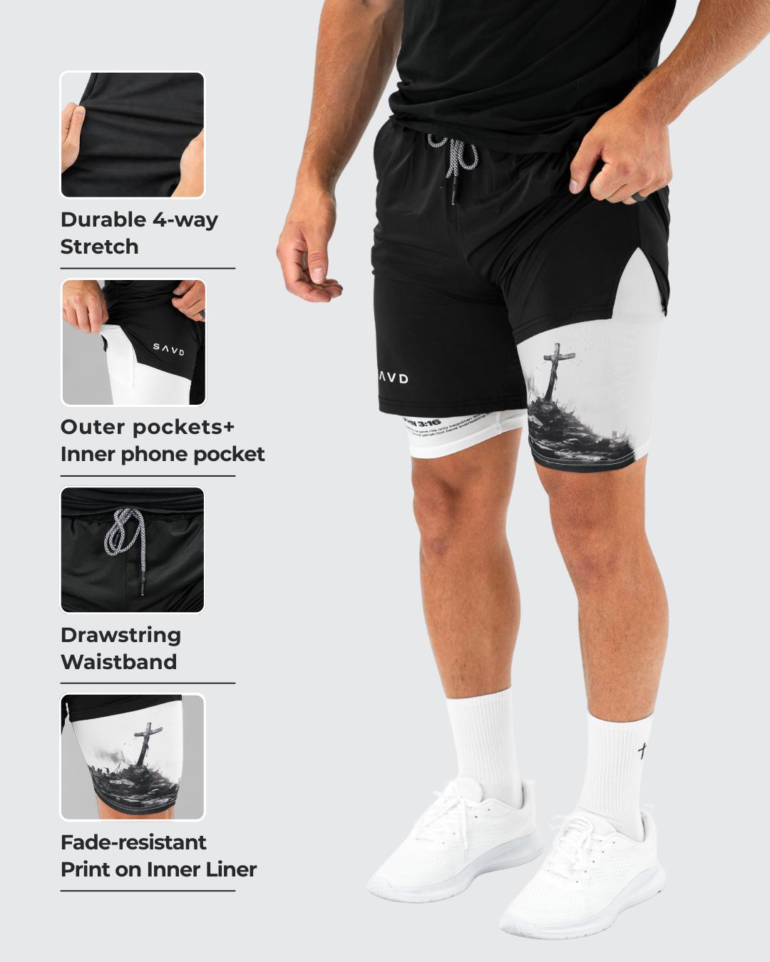 John 3:16 The Cross Performance Shorts