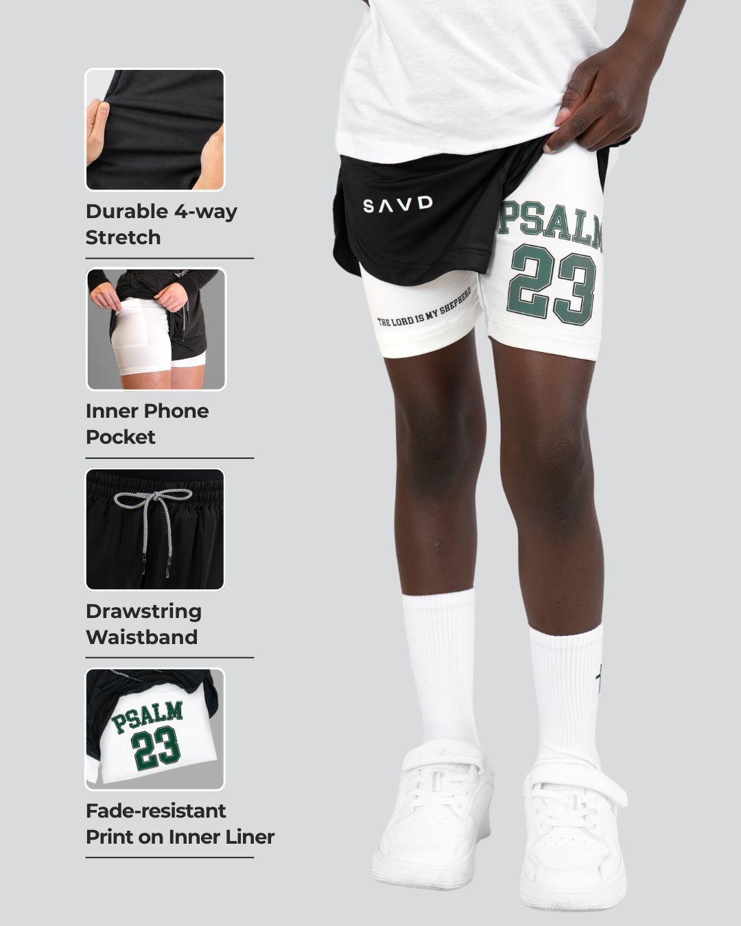 Psalm 23 Girls Performance Shorts