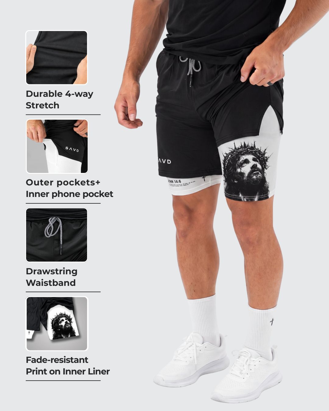 John 14:6 'The Risen King' Men's Performance Shorts