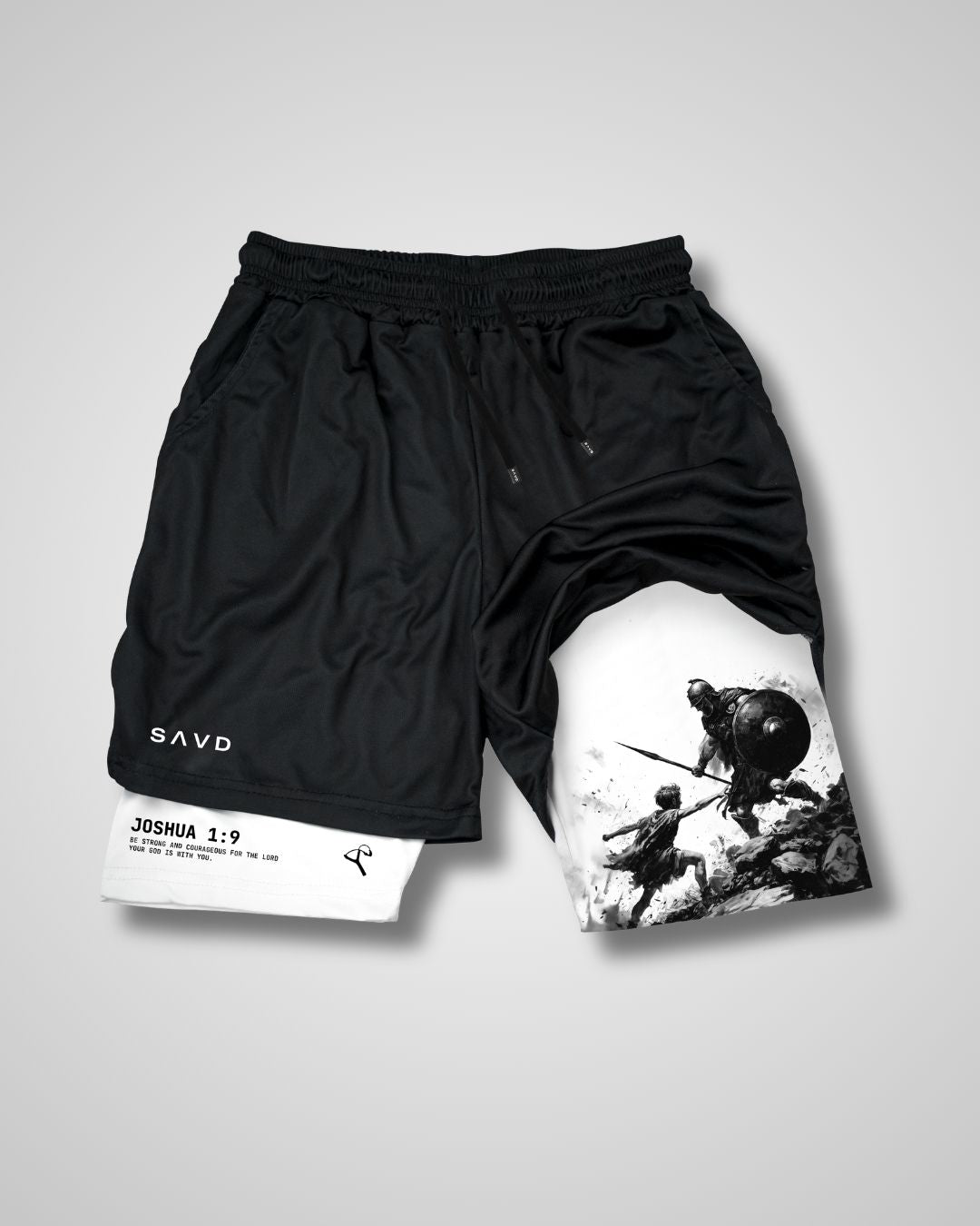 Joshua 1:9 'David' Men's Performance Shorts