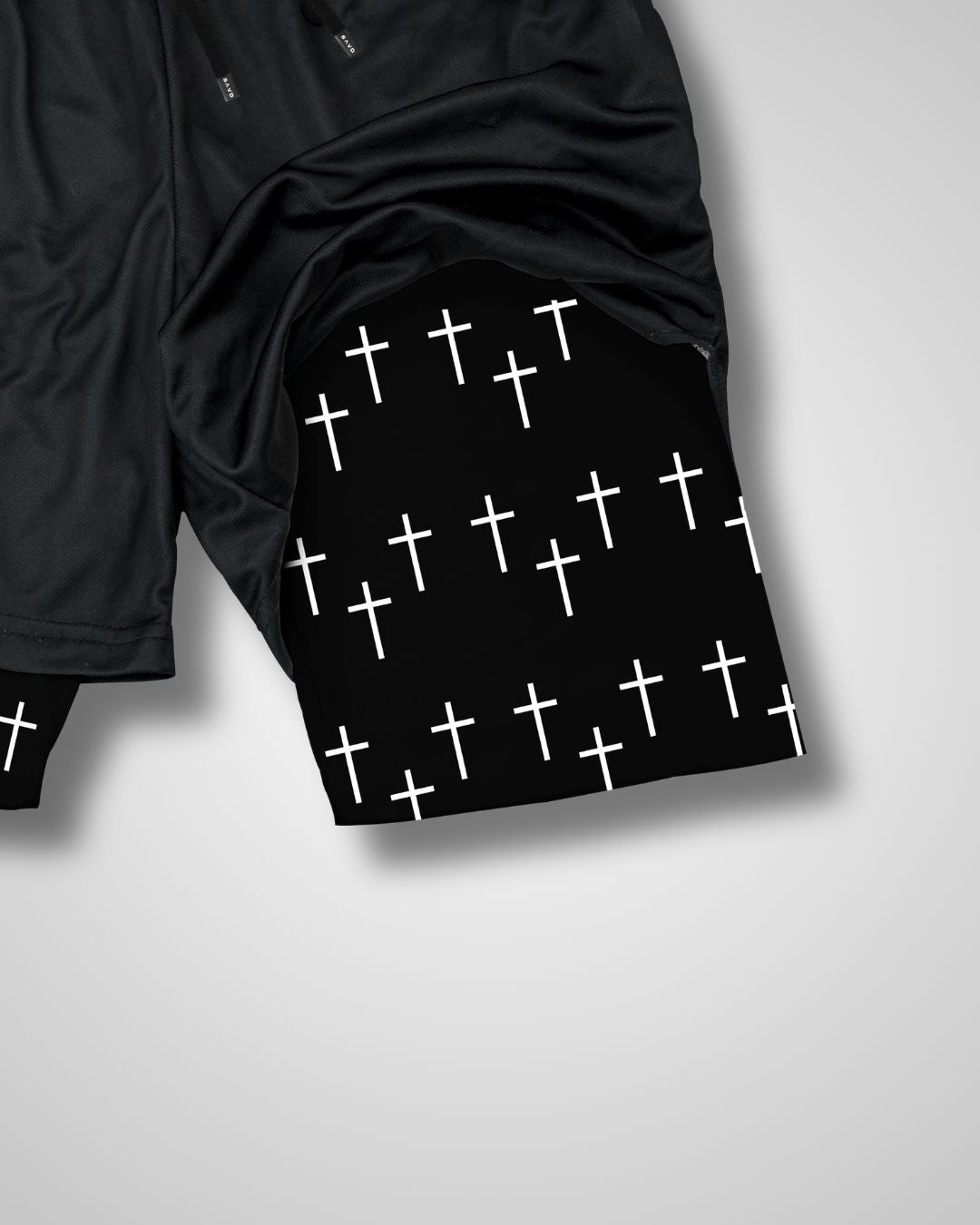 'Cross Pattern' Youth Performance Shorts