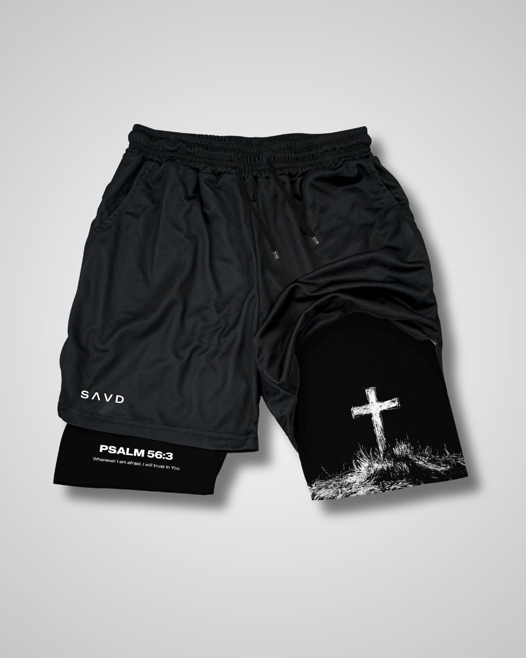 Psalm 56:3 'Cross' Youth Performance Shorts