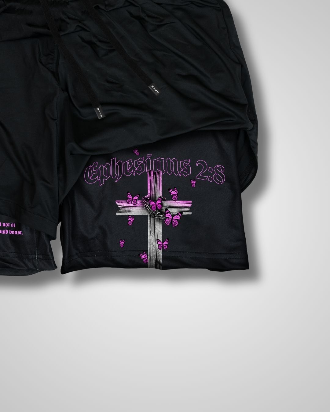 Ephesians 2:8 'Saved through Faith' Women’s Performance Shorts