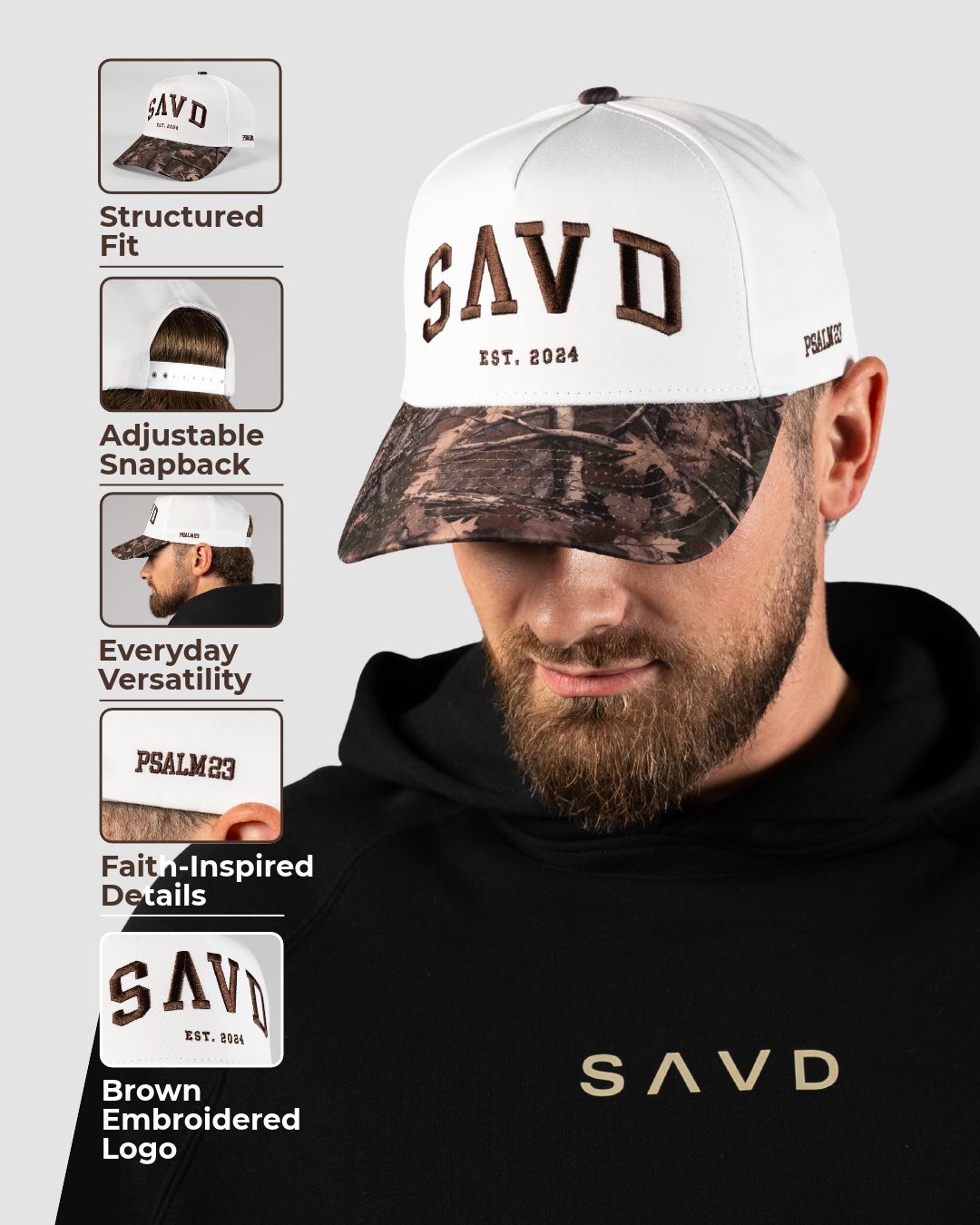 Psalm 23 Camo Snapback - Oakwood