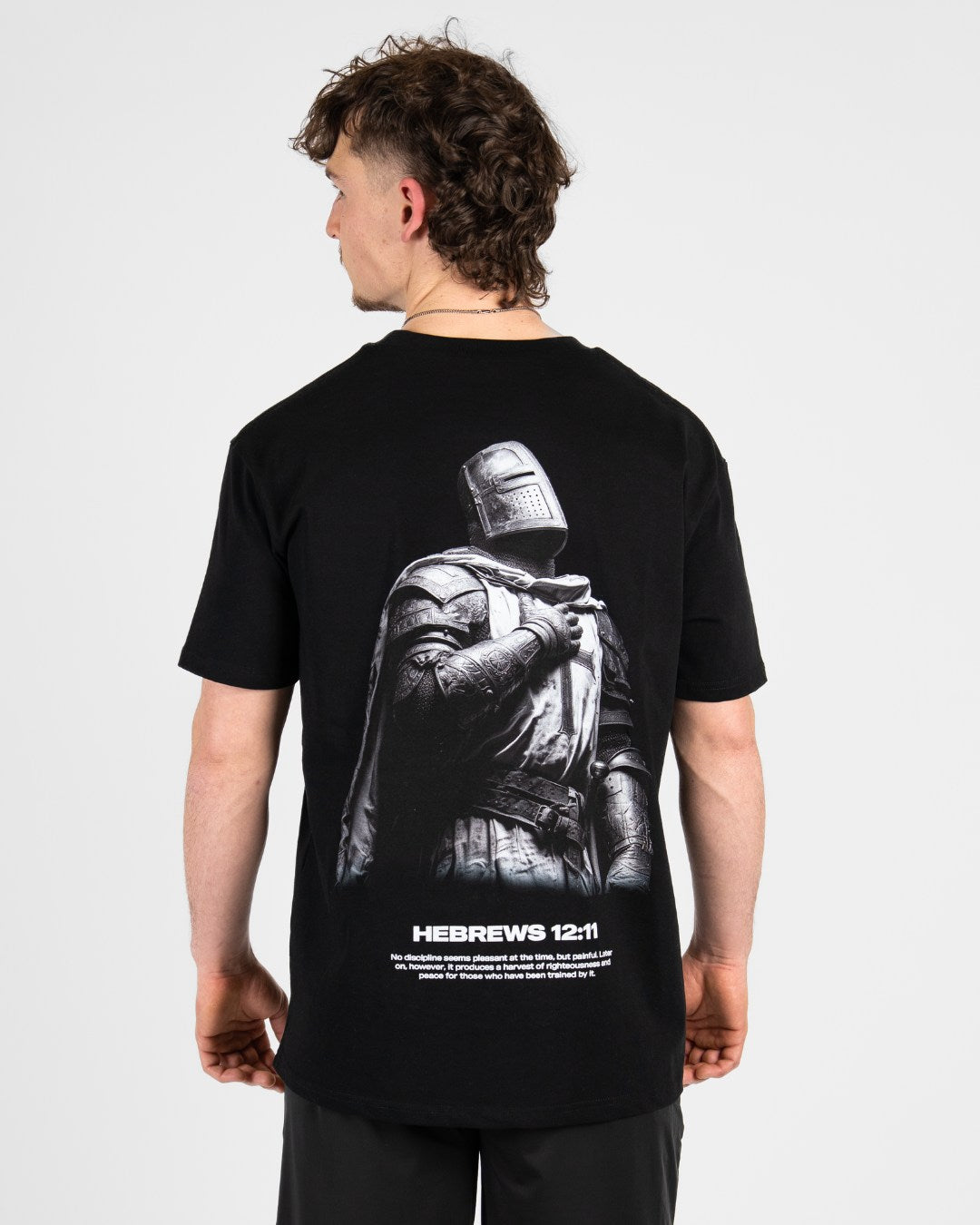 Hebrews 12:11 ’Warrior’s Discipline’ Men’s Oversized T-Shirt