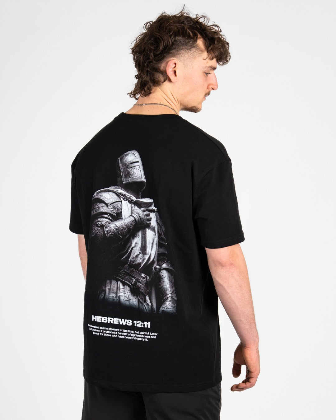 Hebrews 12:11 ’Warrior’s Discipline’ Men’s Oversized T-Shirt