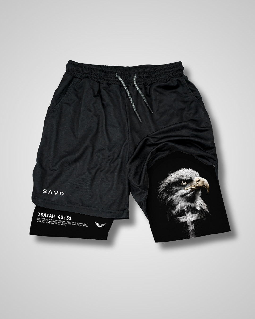 Isaiah 40:31 'Eagle Cross' Men's Performance shorts
