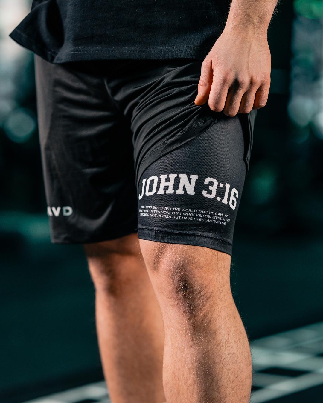 John 3:16 ’College Scripture’ Men’s Performance Shorts
