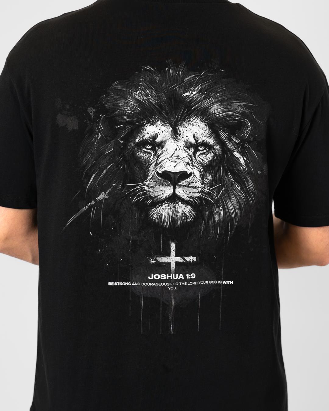 Joshua 1:9 Lion Oversized T-Shirt