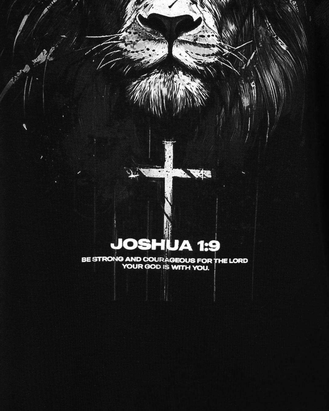 Joshua 1:9 Lion Oversized T-Shirt