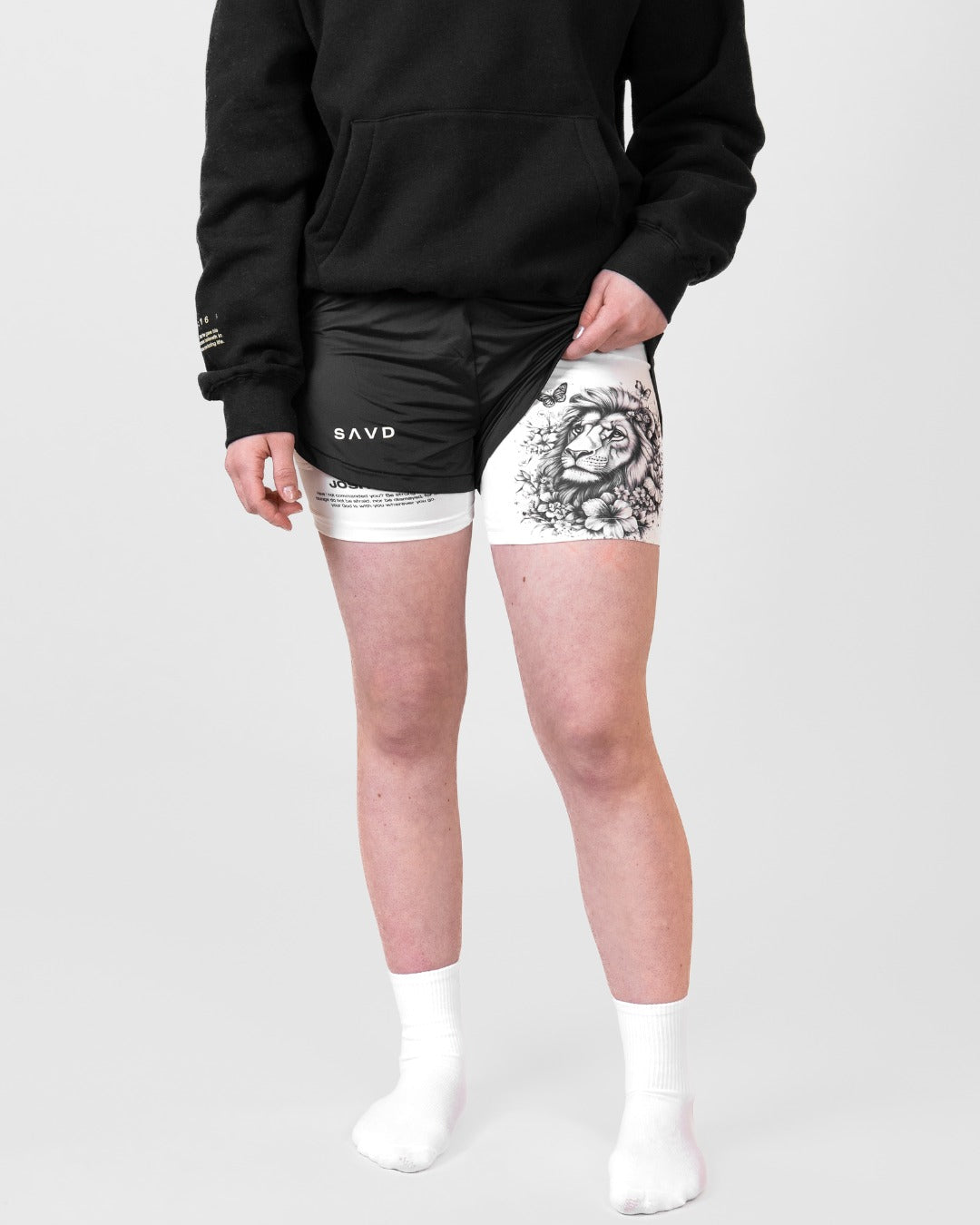 Joshua 1:9 'Courageous Roar' Girls Performance Shorts