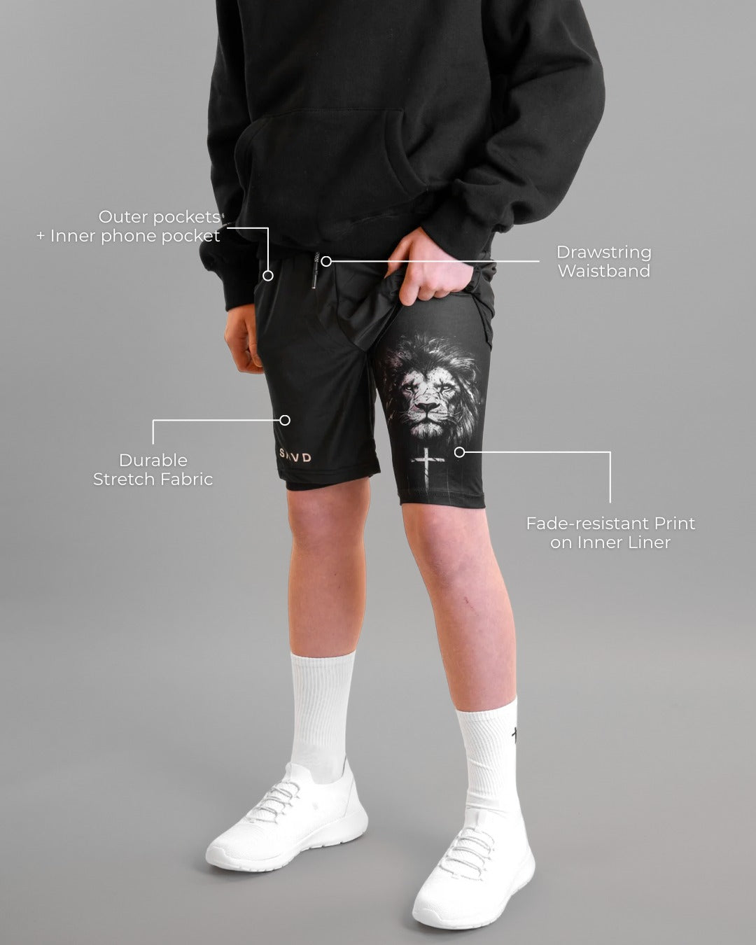 Joshua 1:9 'Lion' Youth Performance Shorts