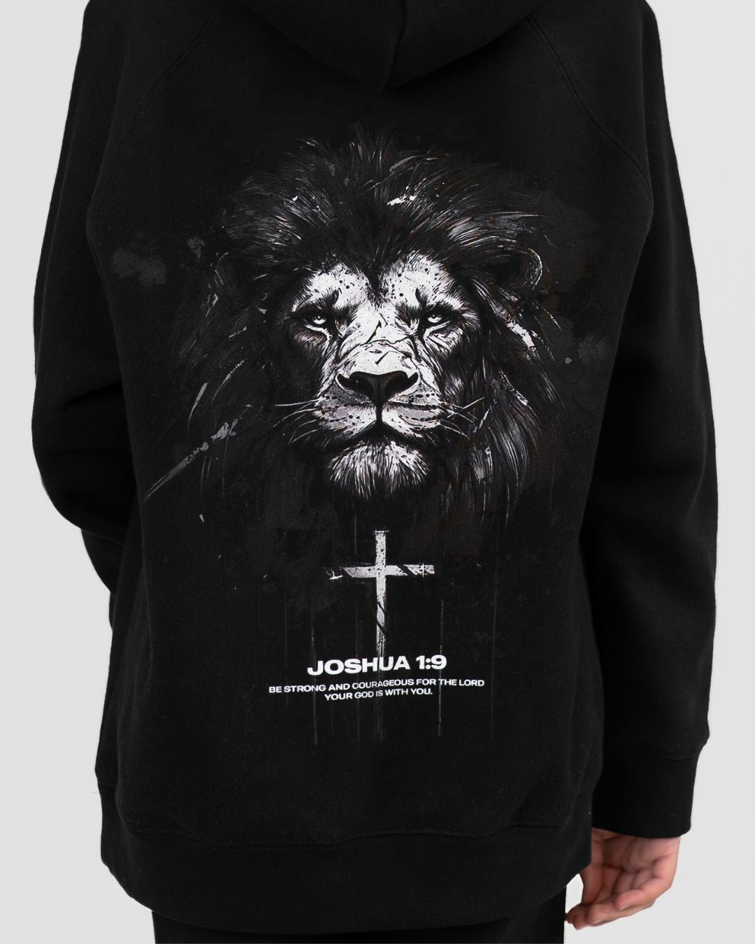 Joshua 1:9 'Lion' Youth oversized Hoodie