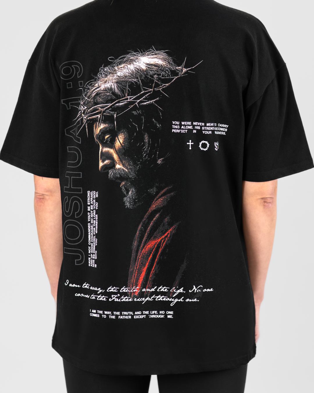 Joshua 1:9 'Never Alone' Women’s Oversized T-Shirt