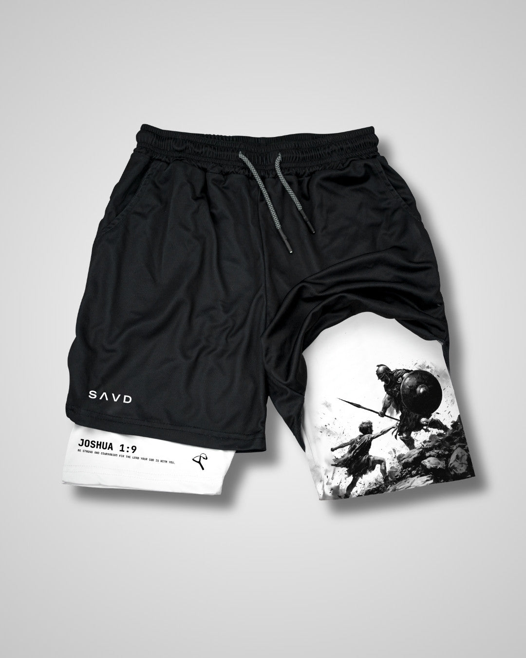 Joshua 1:9 'David' Men's Performance Shorts