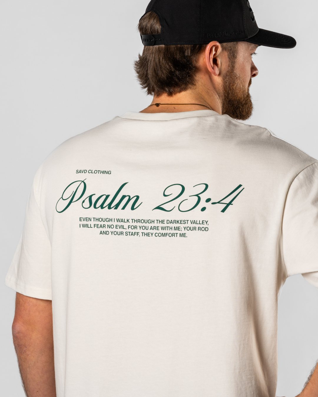 Psalm 23:4 ’Scripture’ Men’s Oversized T-Shirt