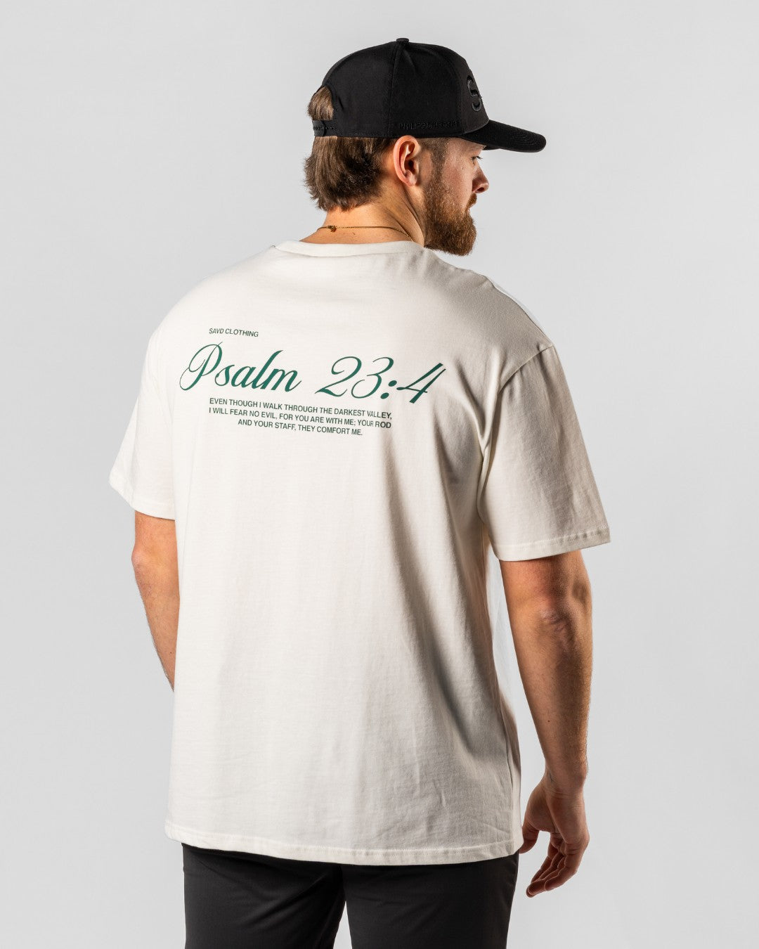 Psalm 23:4 ’Scripture’ Men’s Oversized T-Shirt
