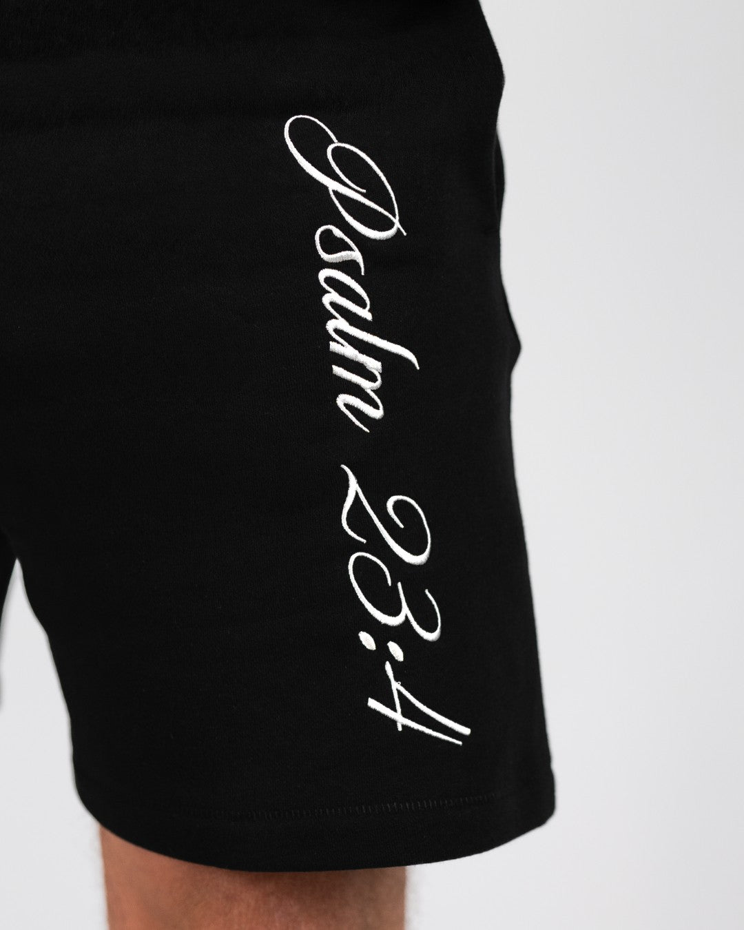 Psalm 23:4 Sweat Shorts - Black