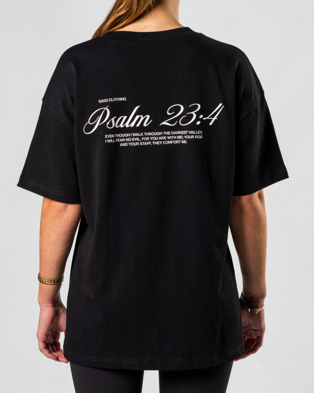 Psalm 23:4 ’Scripture’ Women’s Oversized T-Shirt