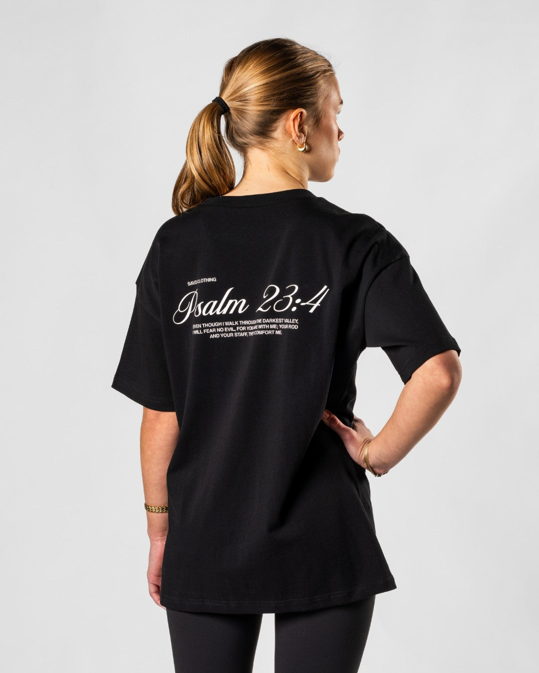 Psalm 23:4 ’Scripture’ Women’s Oversized T-Shirt