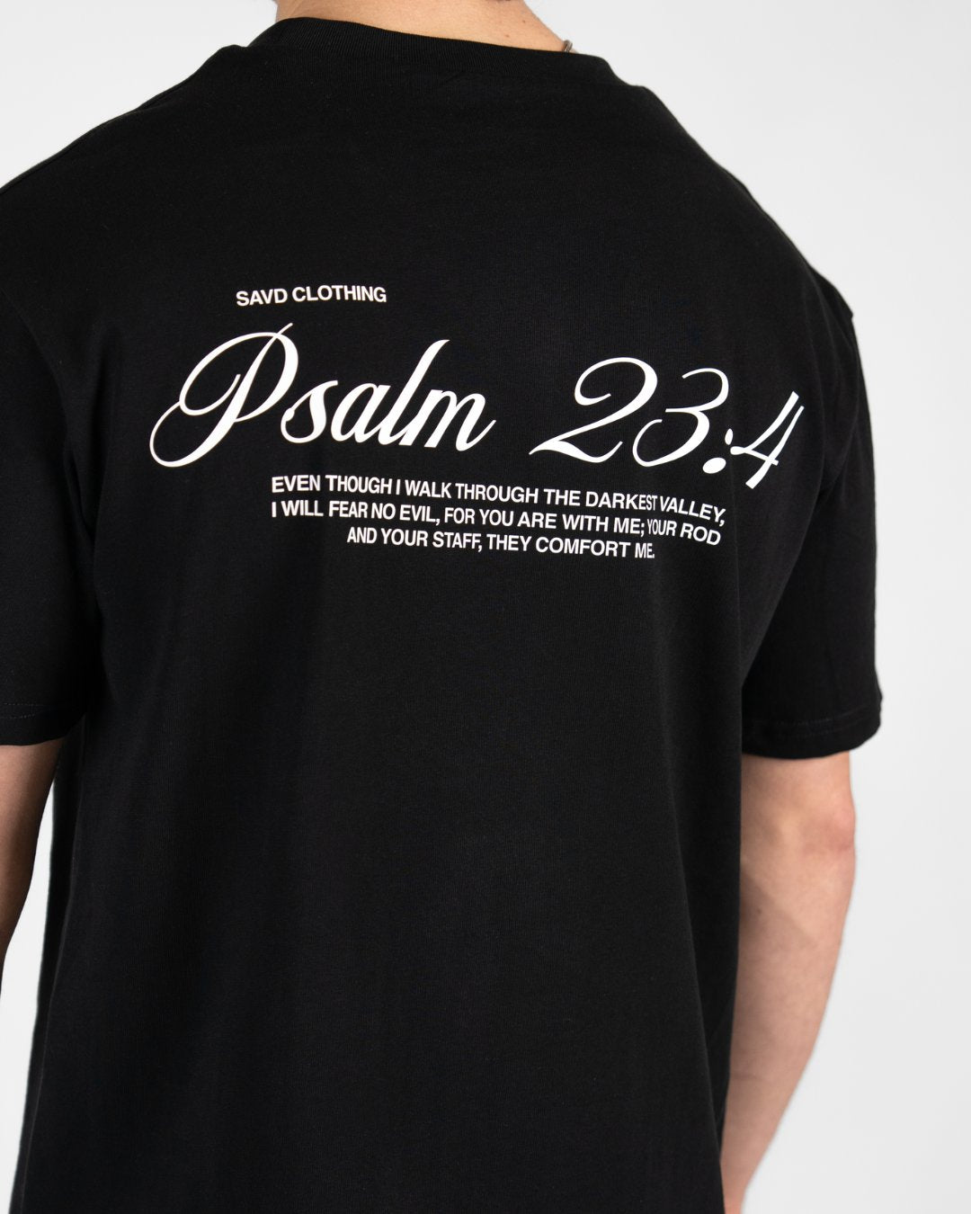 Psalm 23:4 ’Scripture’ Men’s Oversized T-Shirt