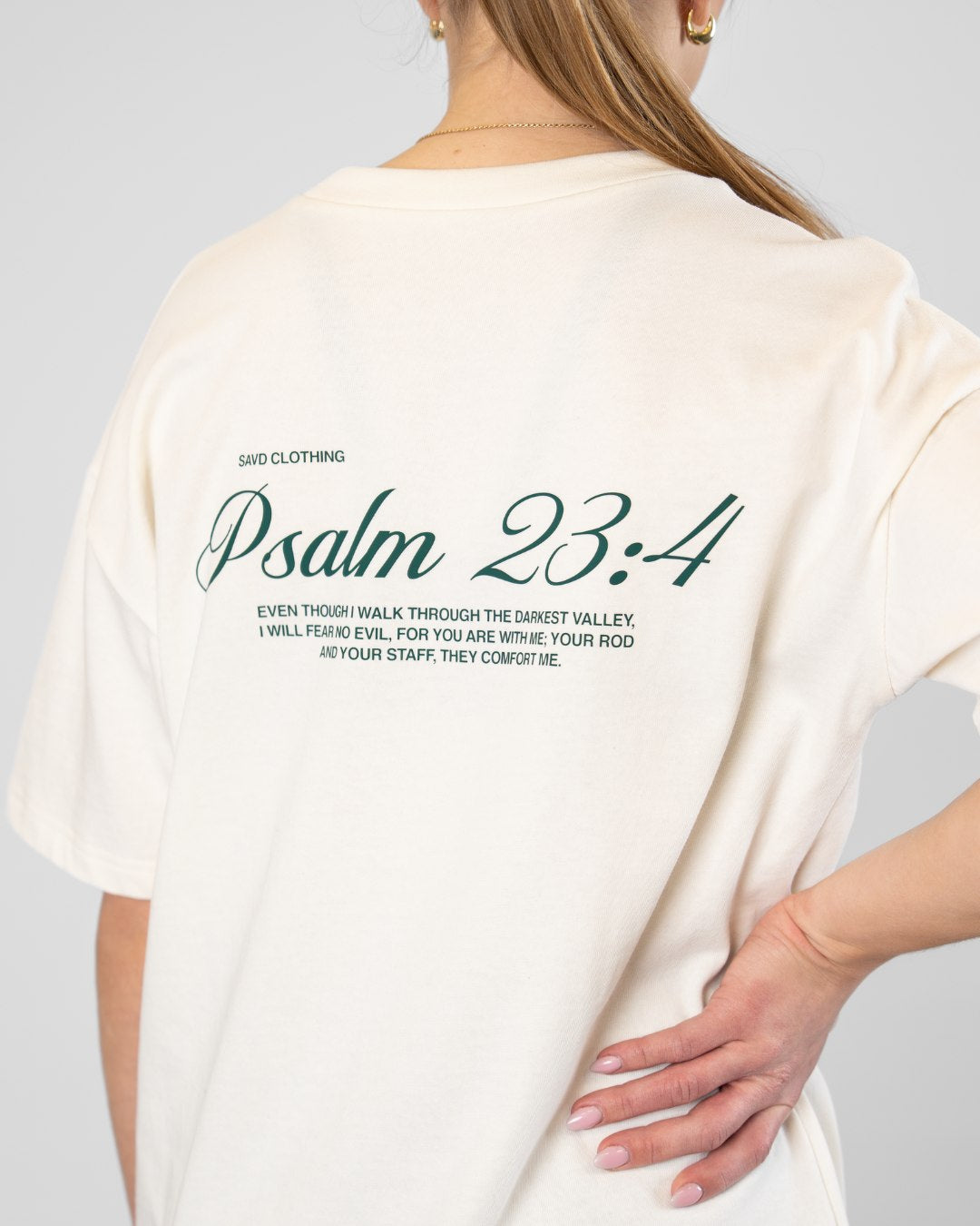 Psalm 23:4 ’Scripture’ Women’s Oversized T-Shirt