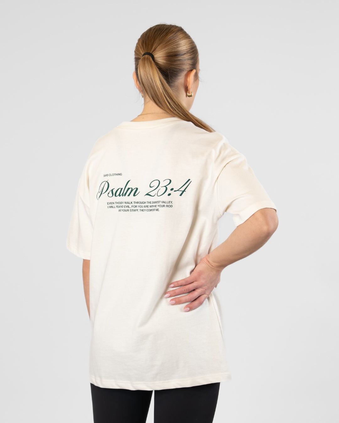 Psalm 23:4 ’Scripture’ Women’s Oversized T-Shirt