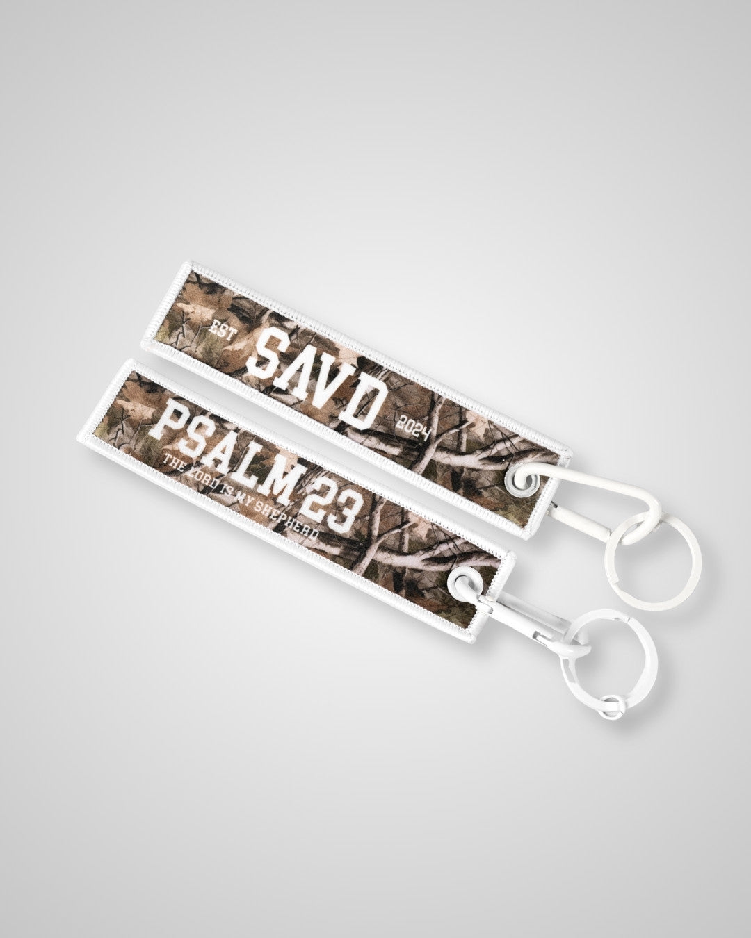 Psalm 23 Camo Keychain - Oakwood