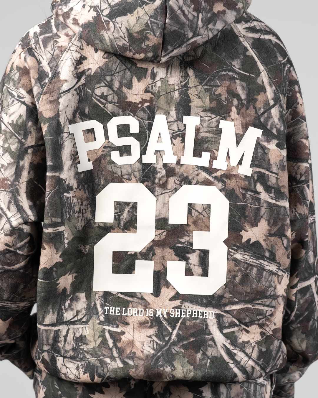 Psalm 23 Oversized Camo Hoodie - Oakwood