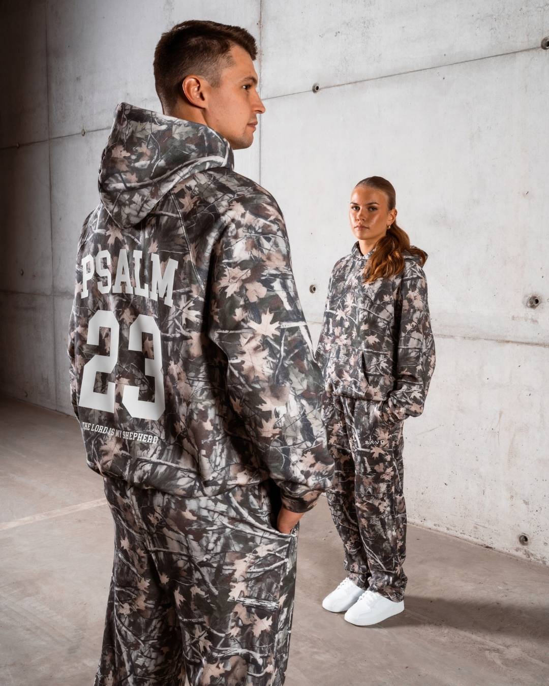 Psalm 23 Oversized Camo Hoodie - Oakwood