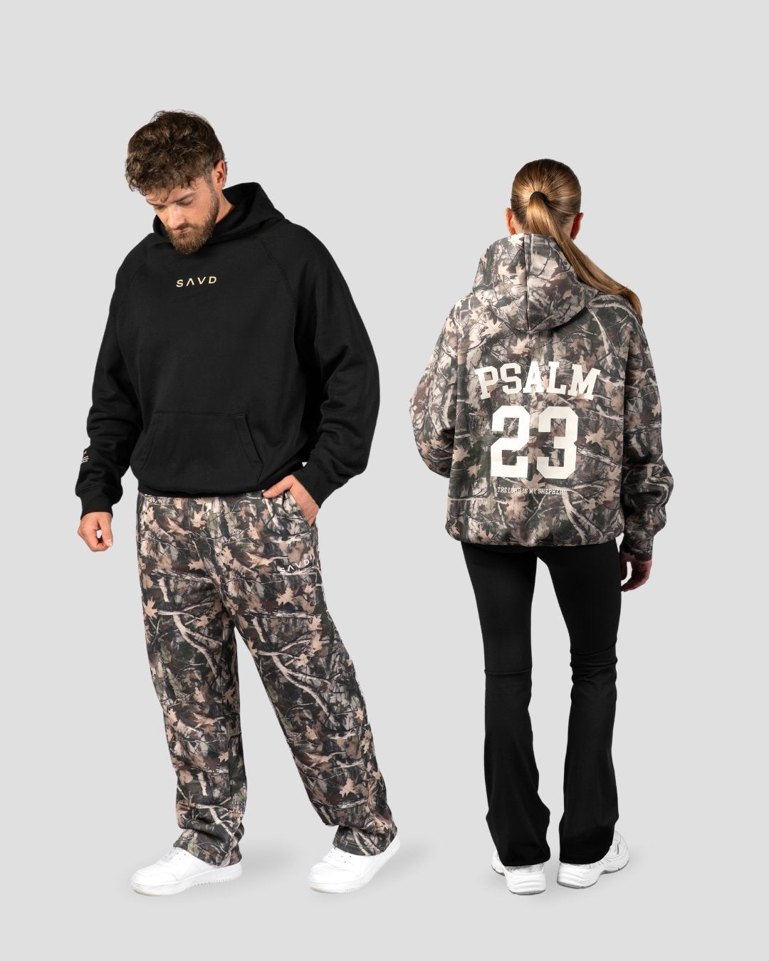 Psalm 23 Oversized Camo Hoodie - Oakwood