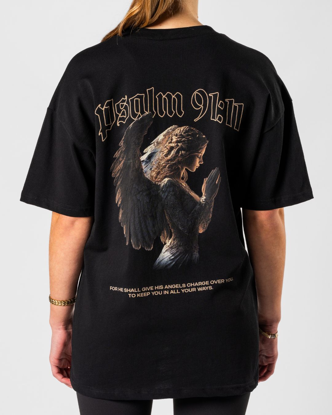 Psalm 91:11 'Keep you' Women’s Oversized T-Shirt