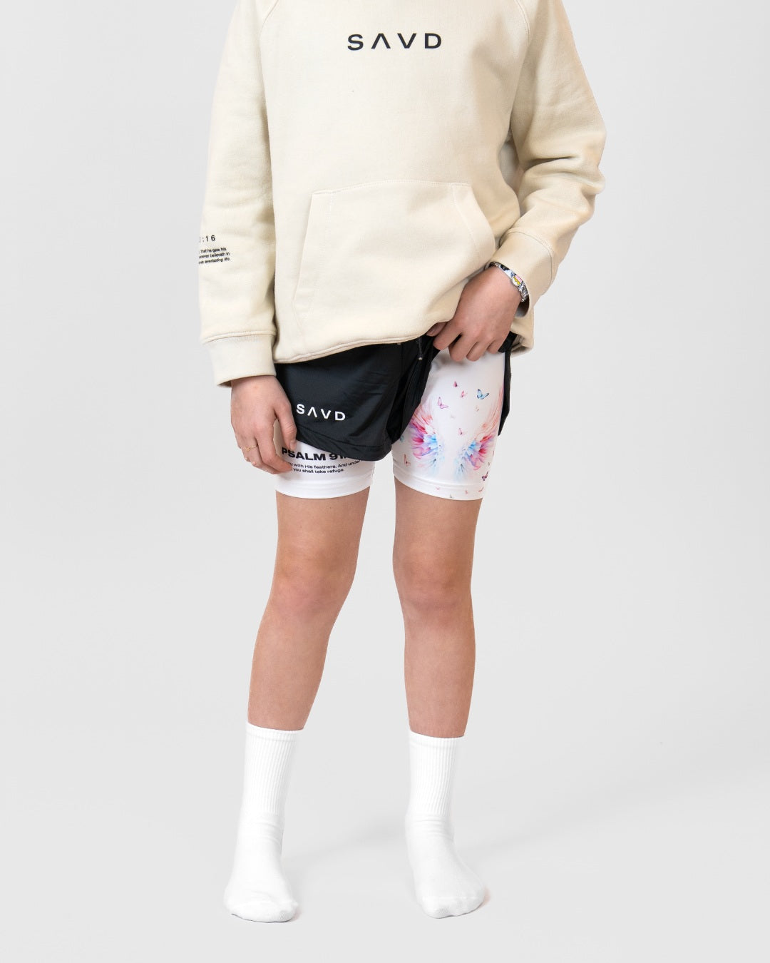 Psalm 91:4 'Under His Wings' Girls Performance Shorts