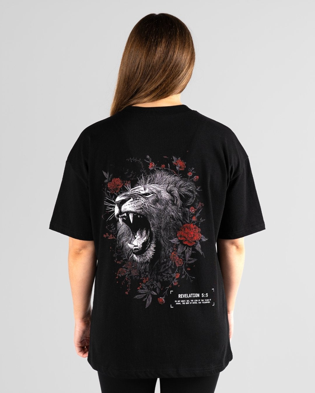 Revelation 5:5 'Lionheart' Womens Oversized T-Shirt