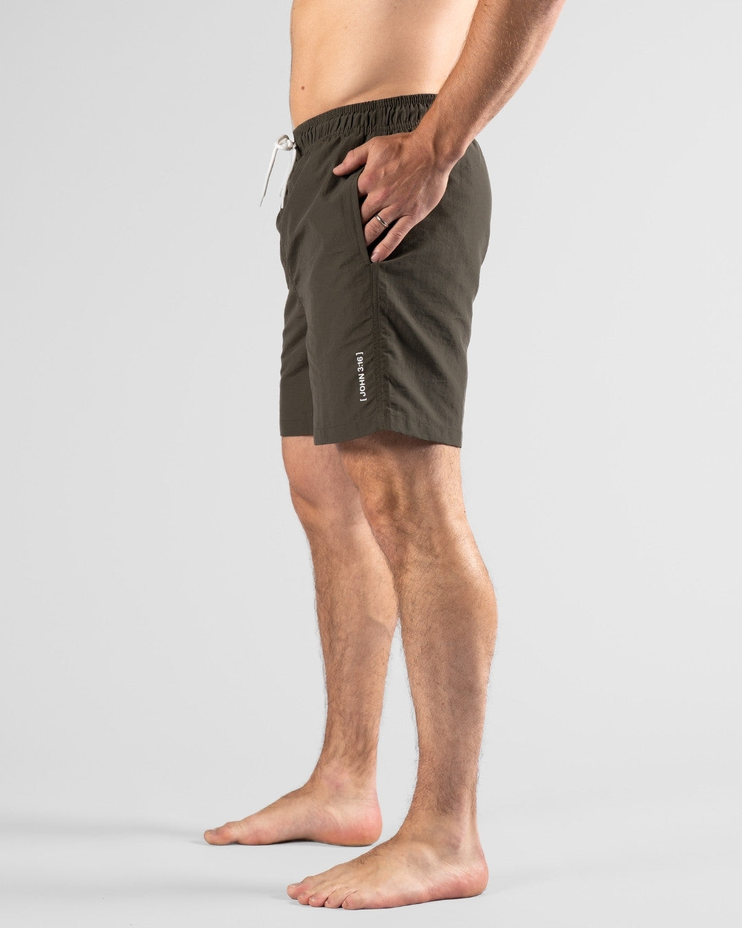 SAVD John 3:16 Swim Trunks - Khaki Green