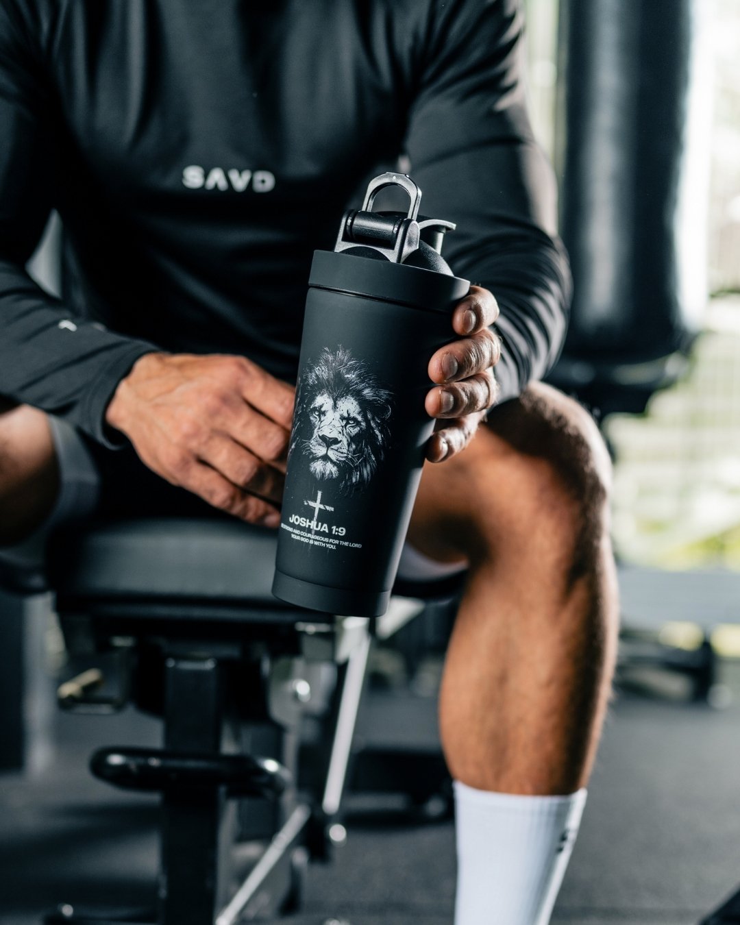 Stainless Steel Shaker - Joshua 1:9 Lion