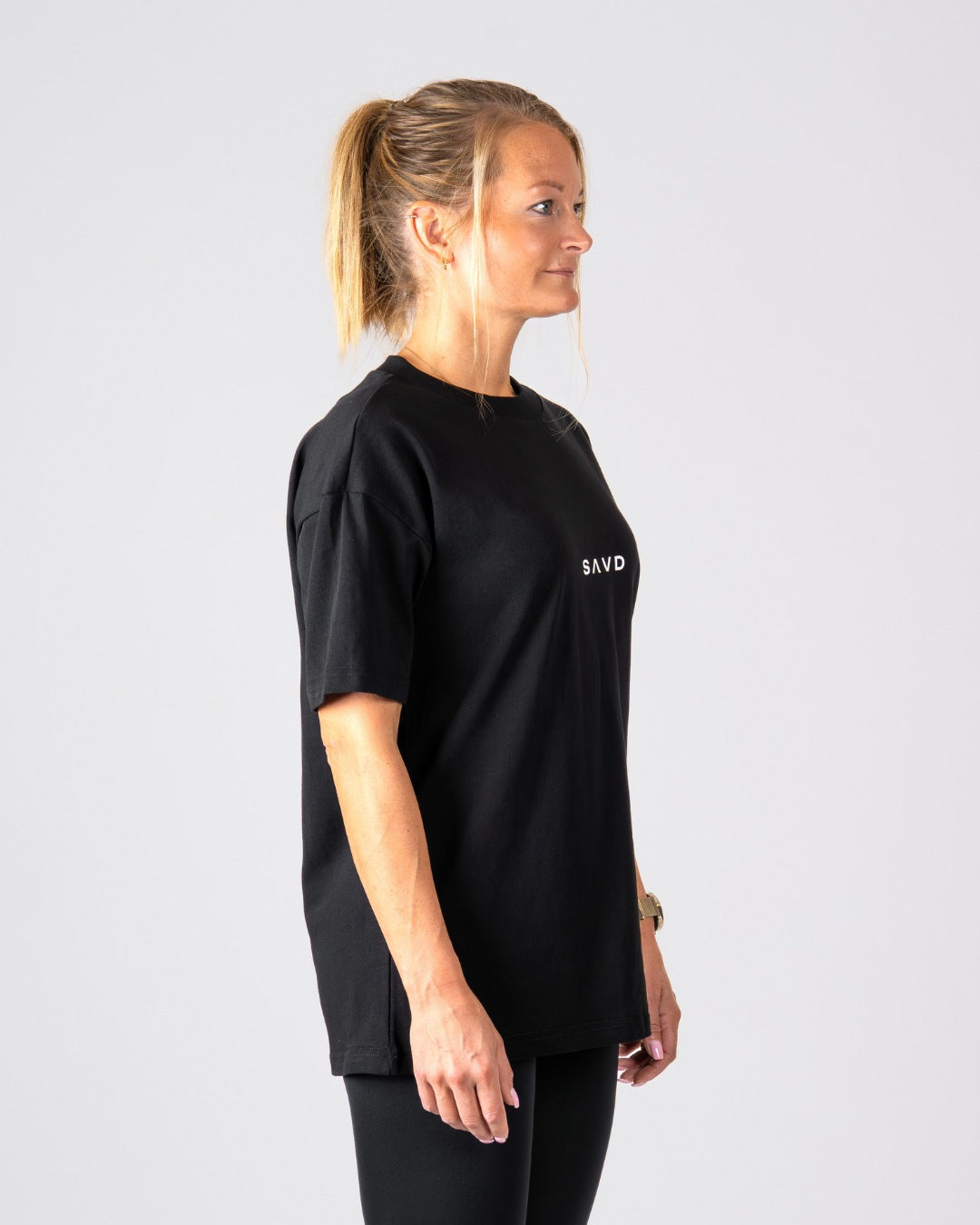 Oversized T-shirt voor dames met de tekst "Loved By God"