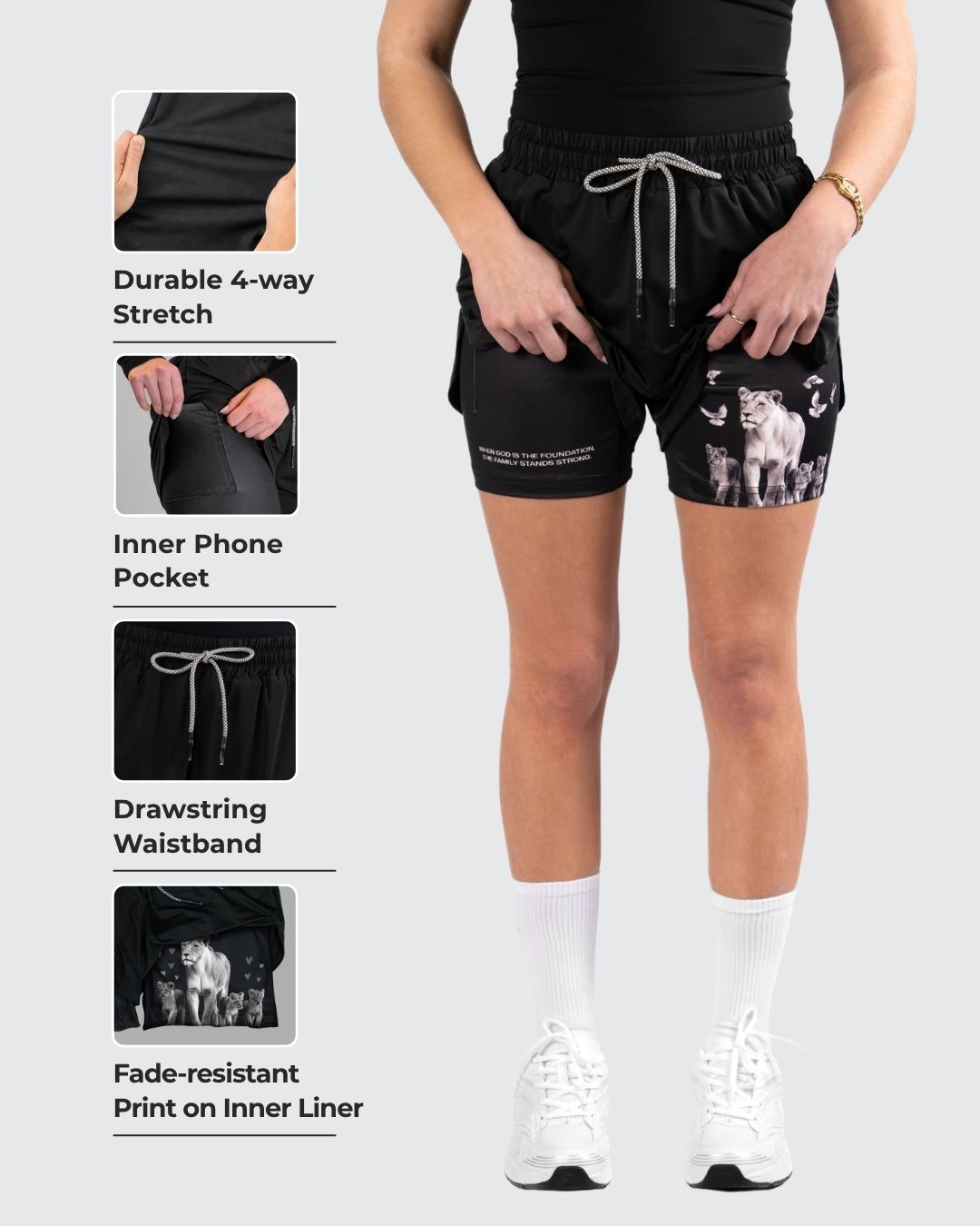 ’Foundation of Faith’ Women’s Performance Shorts