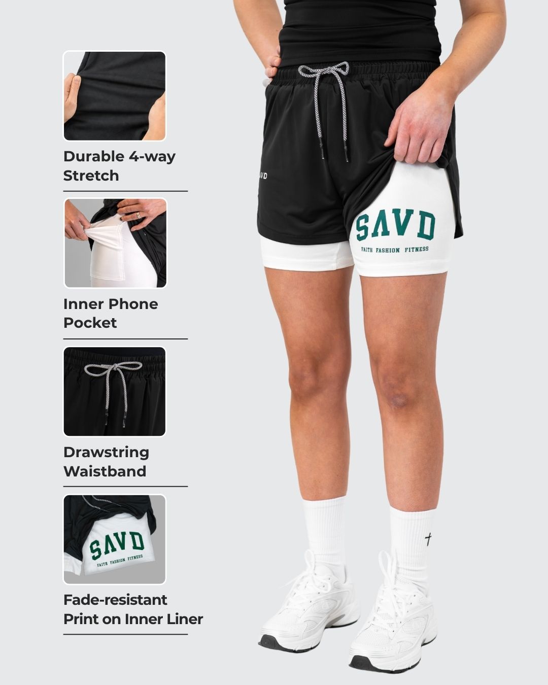 SAVD ’College’ Women’s Performance Shorts