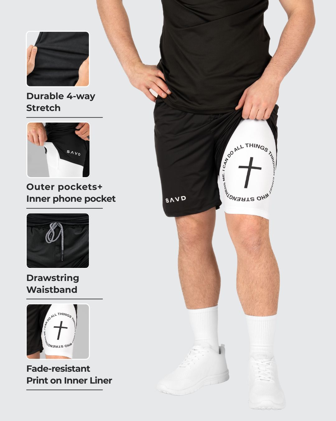 'Strength in Christ' Men’s Performance Shorts