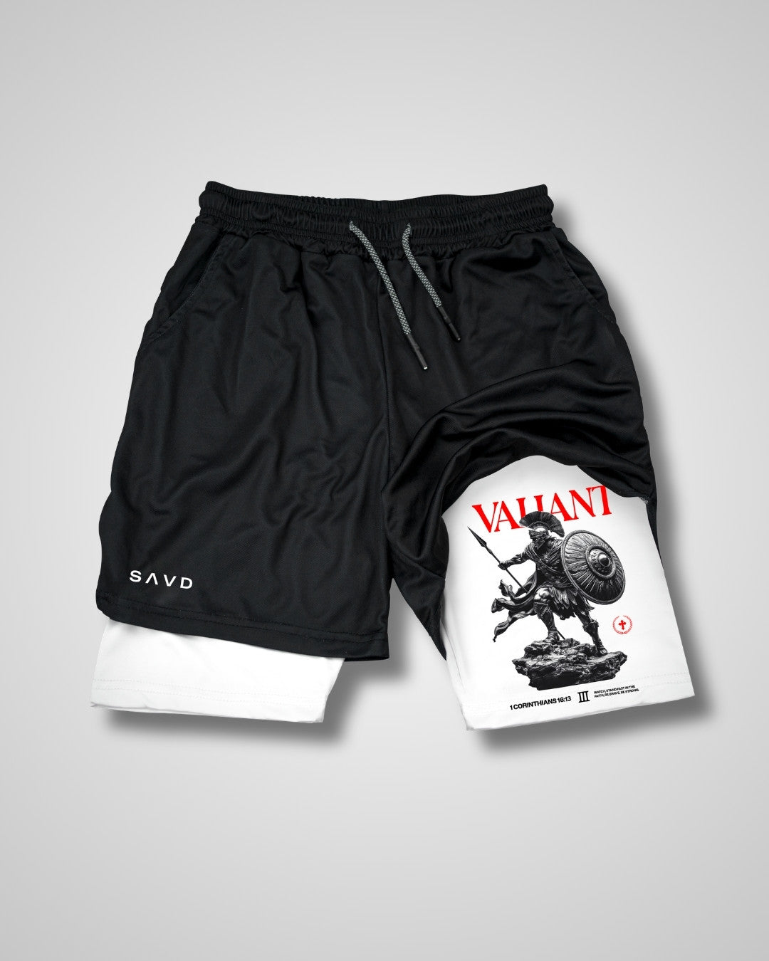 1 Corinthians 16:13 ’Valiant’ Men’s Performance Shorts