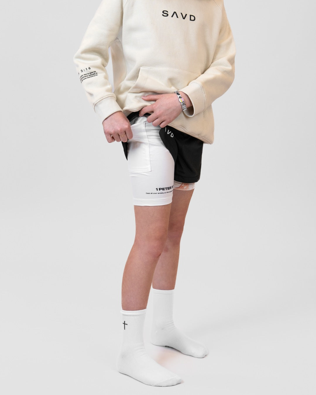 1 Peter 5:7 'Peaceful Trust' Girls Performance Shorts