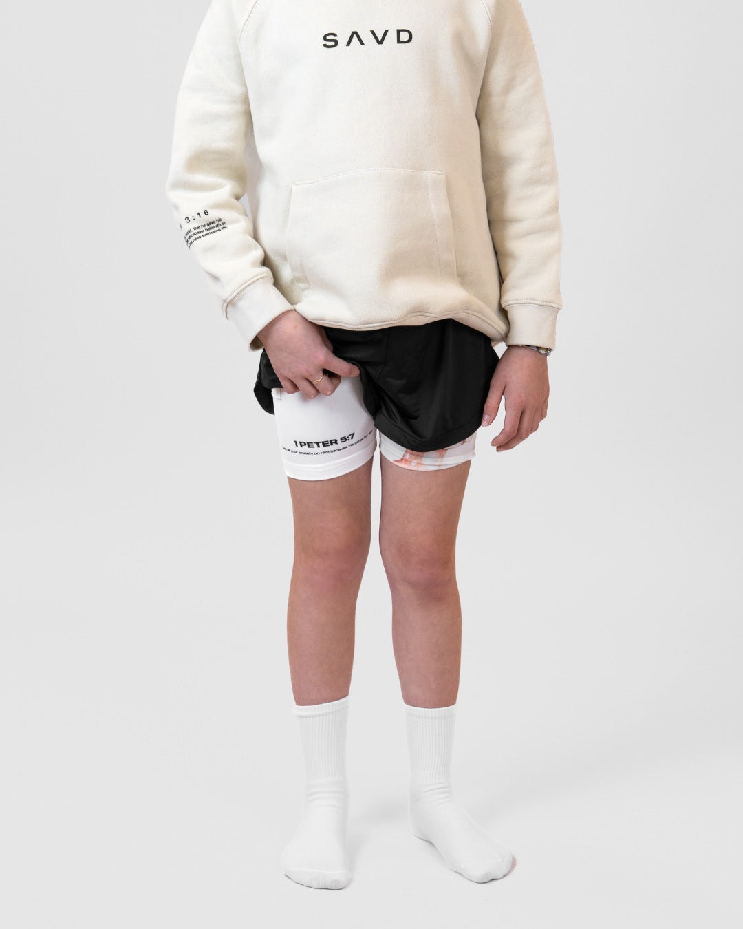 1 Peter 5:7 'Peaceful Trust' Girls Performance Shorts