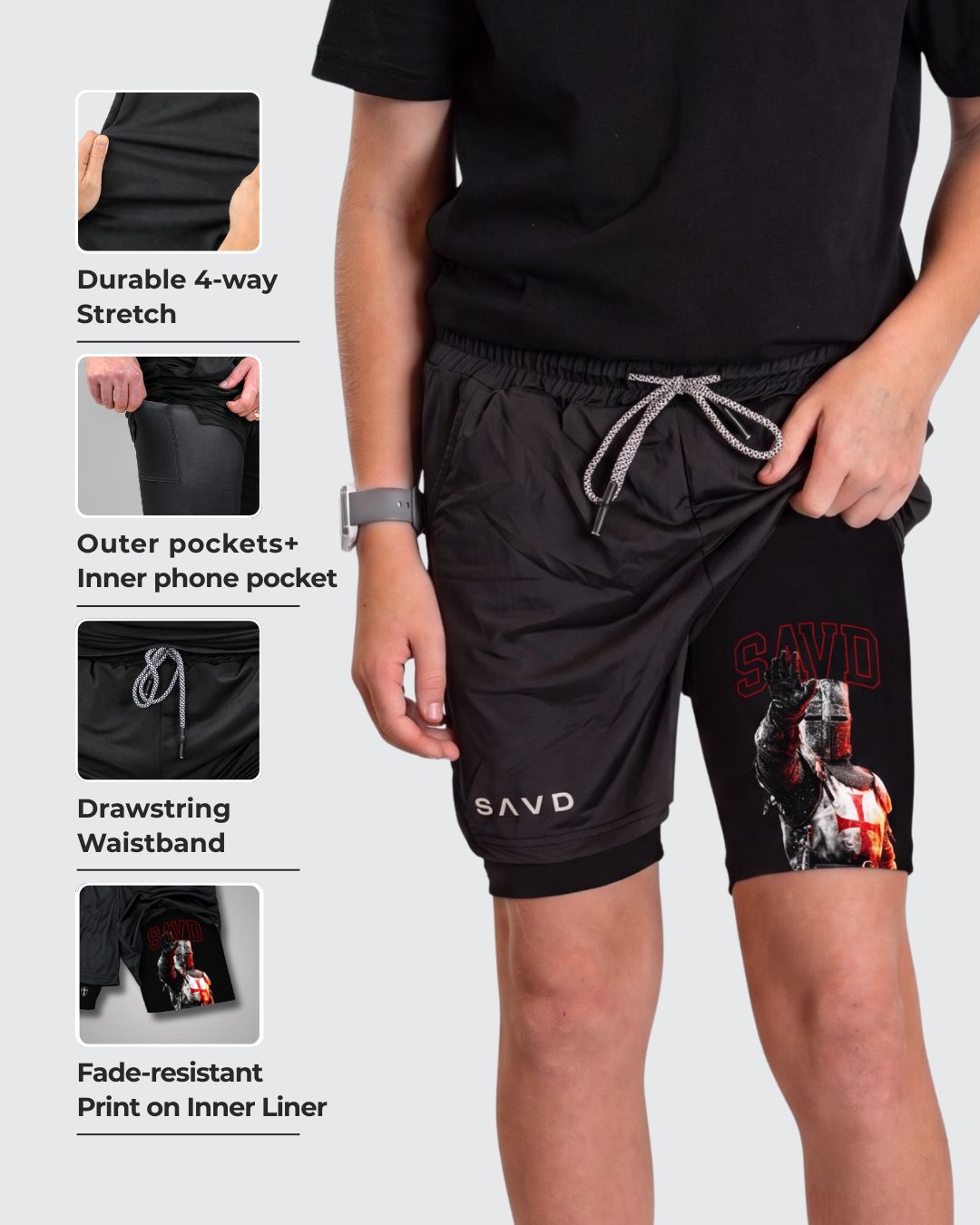 Isaiah 6:8 'Courage' Youth Performance Shorts