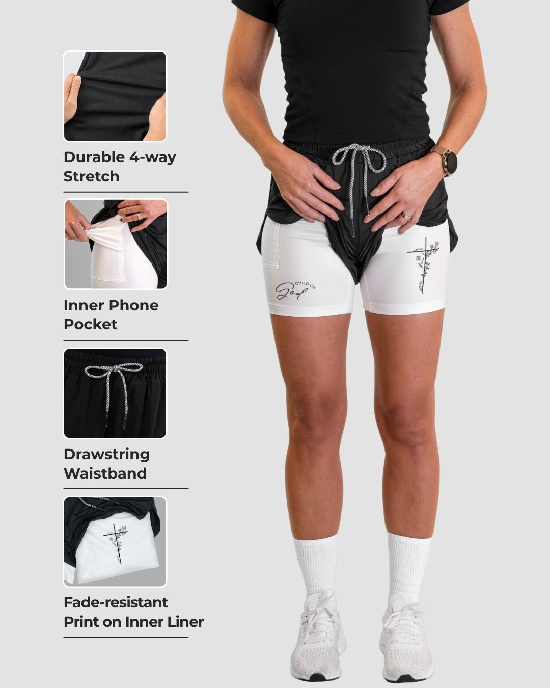'Child of God' Women's Performance Shorts