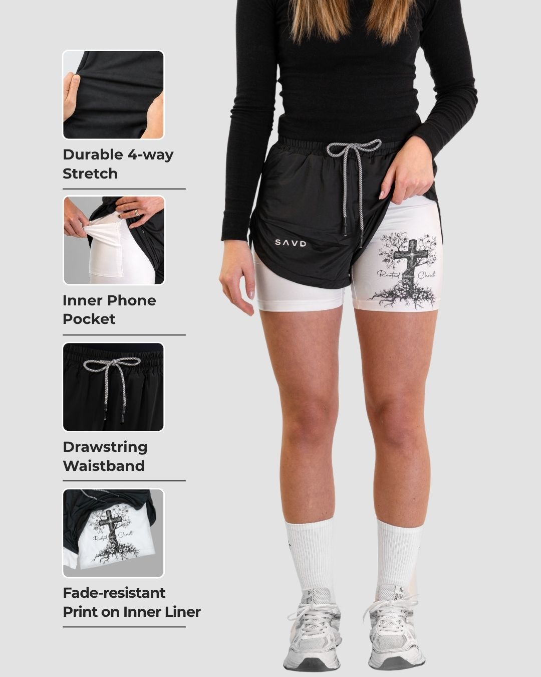 'Rooted in Christ' Women's Performance Shorts