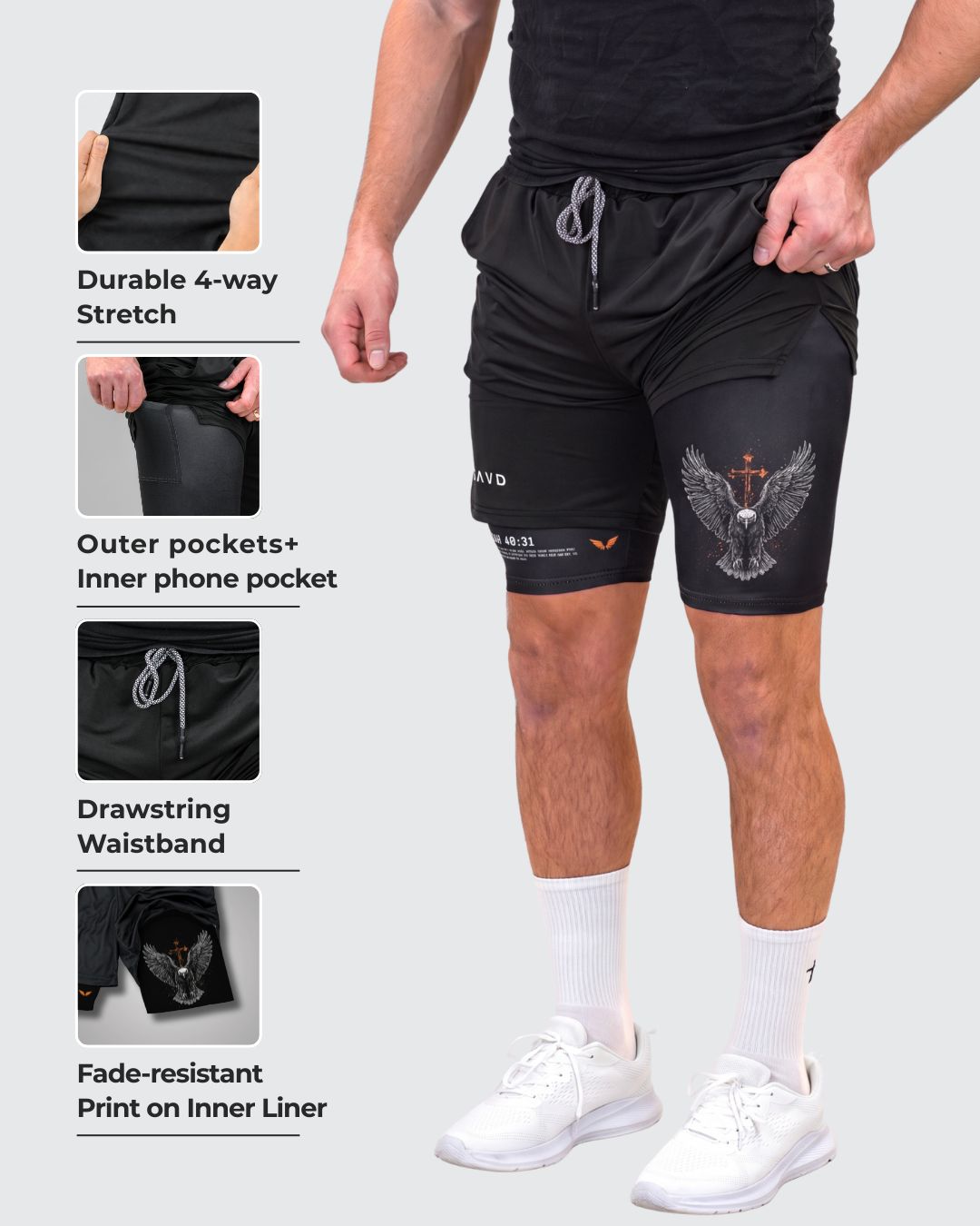 Isaiah 40:31 'Eagle’s Ascent' Men's Performance shorts