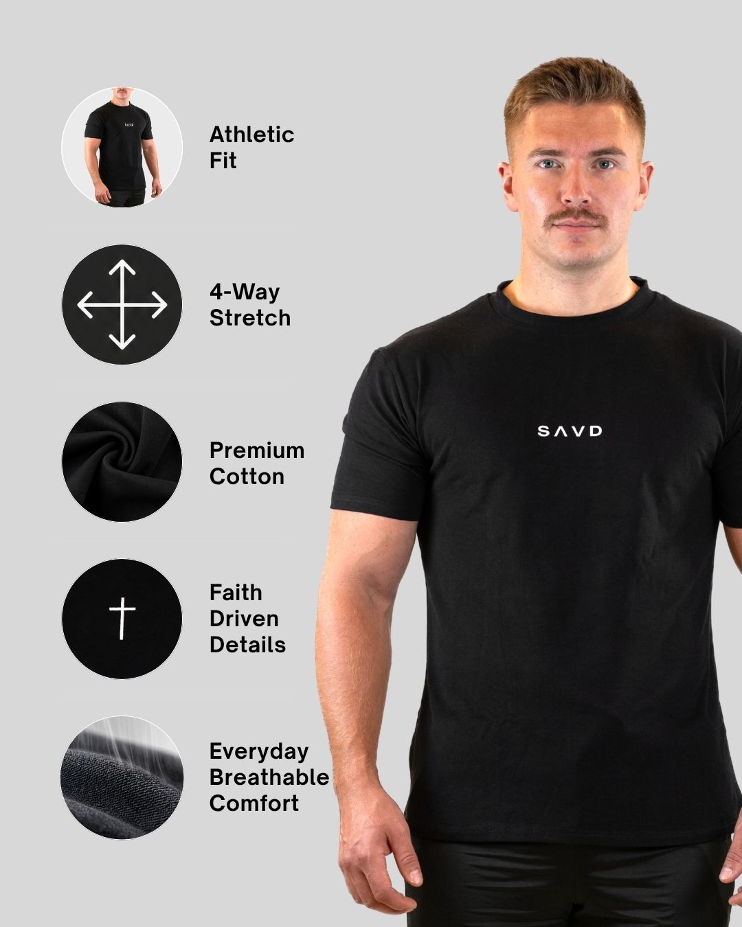 SAVD Performance T-Shirt - Black